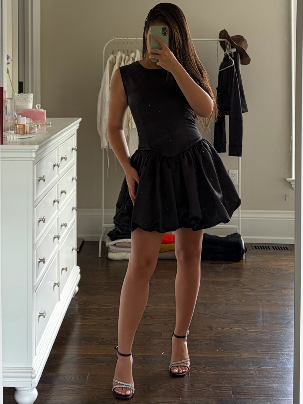 Maje Black Satin Dress with Branded Tag
